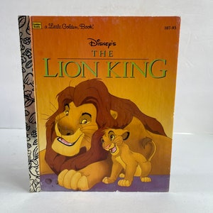 Disney&#39;s The Lion King - Children&#39;s Book - Original Edition -  Walt Disney - Golden Book - 1990s Book - Justine Korman - Hardcover
