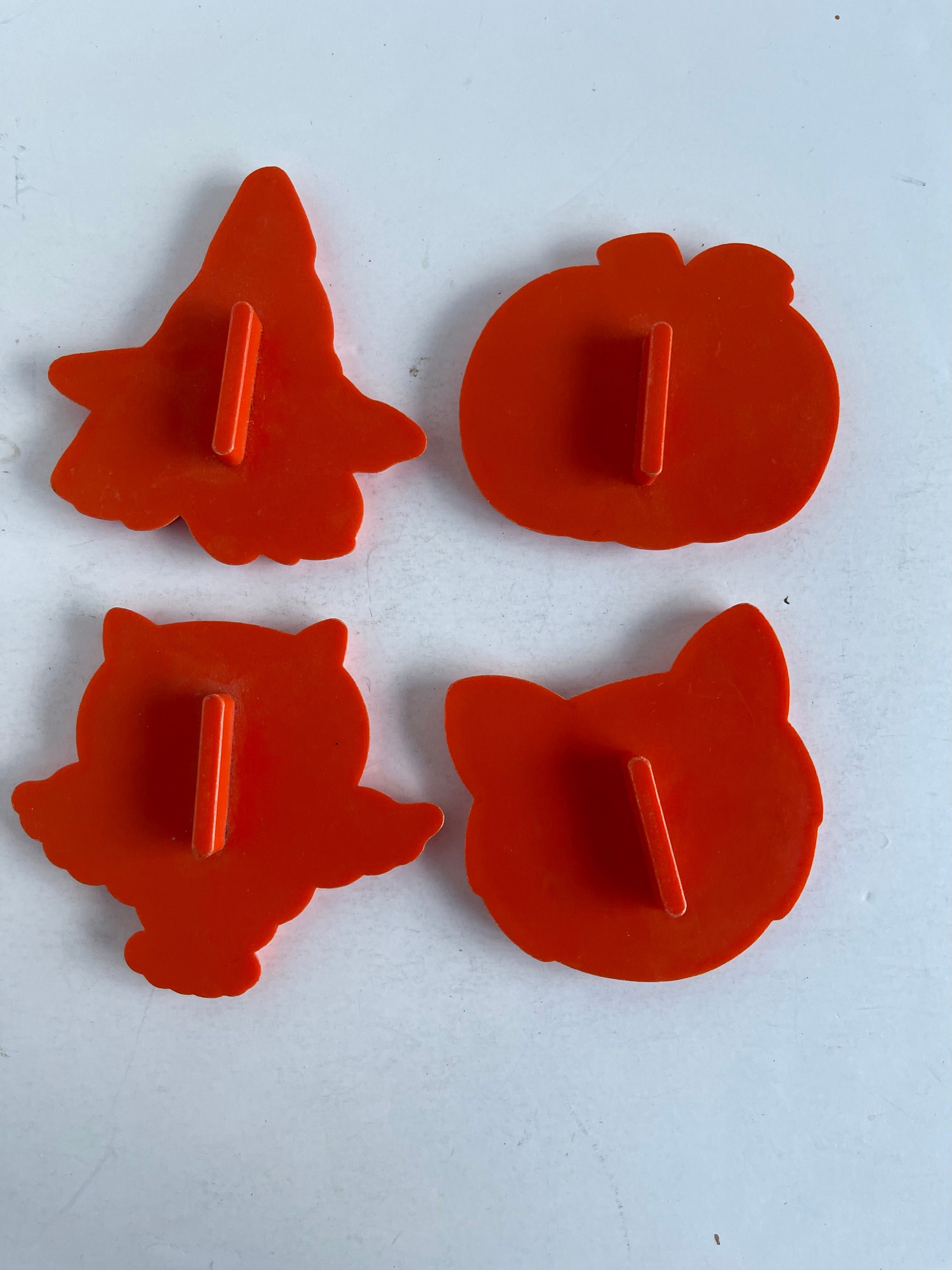 Formine per biscotti vintage di Halloween: zucca di plastica, gufo, gatto, strega - Set da 4 - Italia