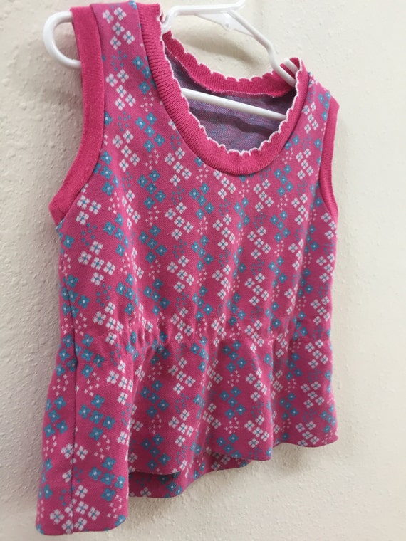 Vintage Girls Top - Vintage Pink Vest - Vintage S… - image 5