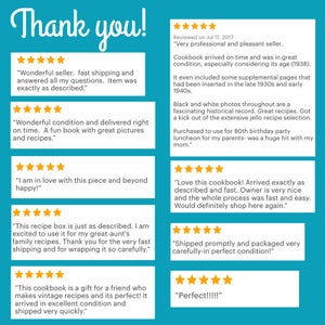 May include: A collage of customer reviews for a product, with five-star ratings and positive comments. The reviews highlight the quality, speed of delivery, and customer service. The text includes phrases like "wonderful seller", "fast shipping", "great pictures", "perfect condition", and "arrived quickly".