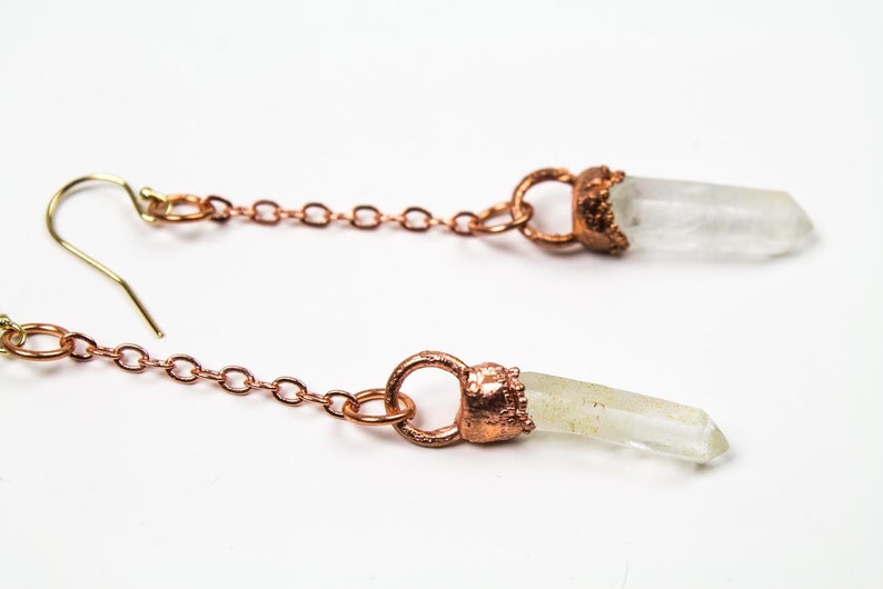Raw Crystal Earrings Dangle Earrings Healing Earrings Crystal Earrings Raw Quartz Crystal Gift for Her WHOLESALE Quartz Earrings