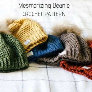 Mesmerizing Beanie Crochet Pattern: Beginner Friendly, Multiple Sizes (PDF Pattern)