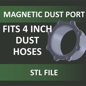 3D Printable Magnetic 4-inch Dust collection hose