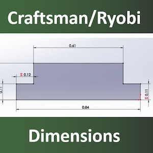 MOST Craftsman/Ryobi Saw Dimensions. Please double check your dimensions before ordering.