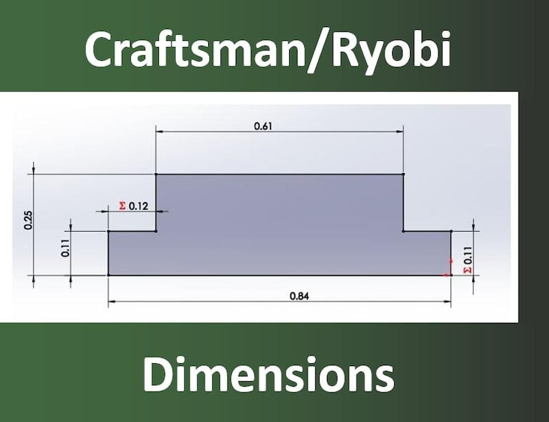 MOST Craftsman/Ryobi Saw Dimensions. Please double check your dimensions before ordering.