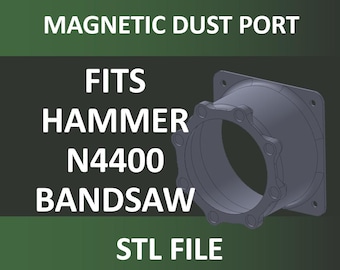 3D Printable Hammer-N4400 to 4inch Dust Adapter