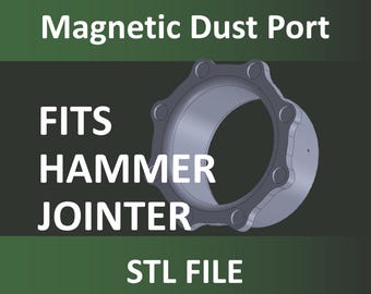 Magnetic Dust Collection Adapter STL File – 120mm to 4" for Hammer/Felder