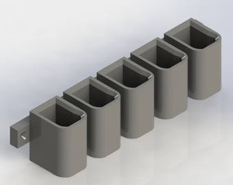 9mm Glock Magazine Wall Mount with Bottom