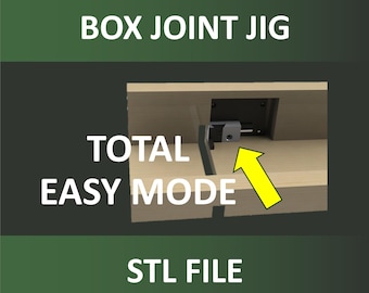 Printable Adjustable Tablesaw Box Joint Jig STL File