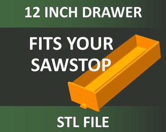 Printable 12" Sawstop Tablesaw Rail Utility Drawer