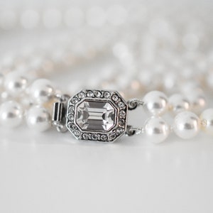 Premium Swarovski Kristall geknotete Perlenkette | Valentinstag Geschenk für Sie Geschenk für Frauen | Muttertagsgeschenk