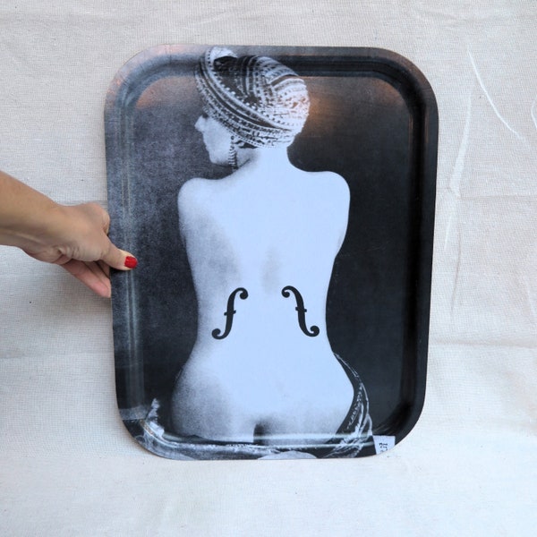 Official Reproduction of Man Ray Le Violon d'Ingres Ingre's Violin 1924/Axis Paris 1993 Man Ray Trust/Melamine Serving Tray/Gallery Wall Art