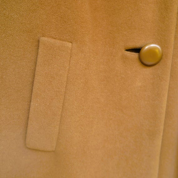 Chute De Tissu 100% Vigogne - Vintage, Couleur Brune - Occasion Très Bon état