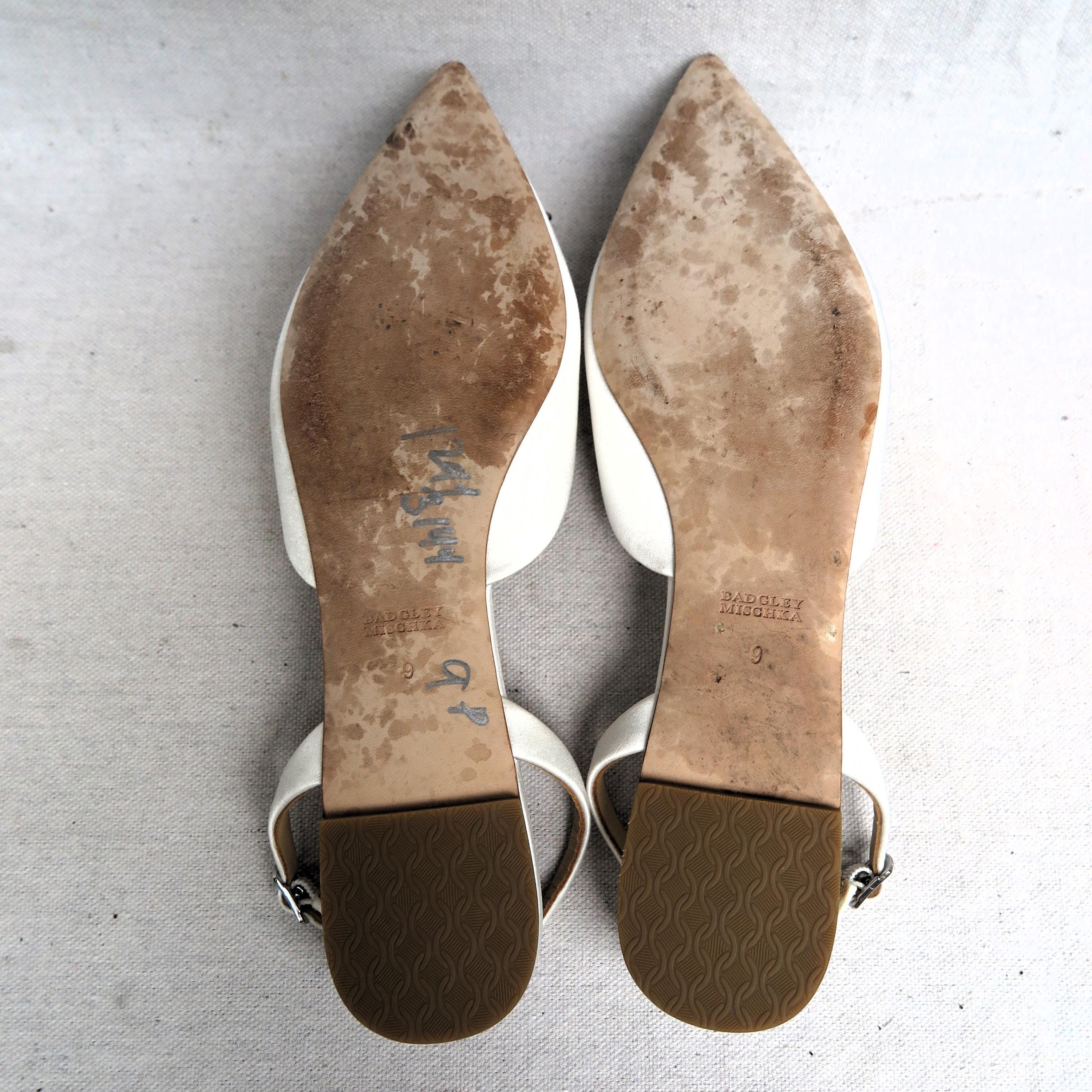 Badgley Mischka Women's Saga Ballet Flat/wedding Shoe/white Satin