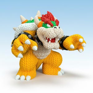Gebreid Super Mario beeldje van 15 cm, Nintendo figuurtje, 3D-geprint