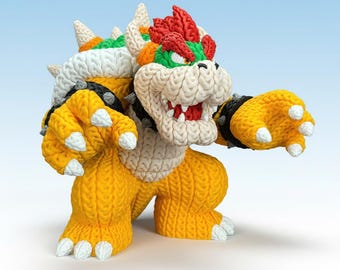 Estatua de Super Mario Edición tejida 15 cm Figura de Nintendo impresión 3D