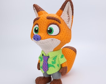 Zootopia 2 Nick Wilde statue crochet height 14 cm high quality