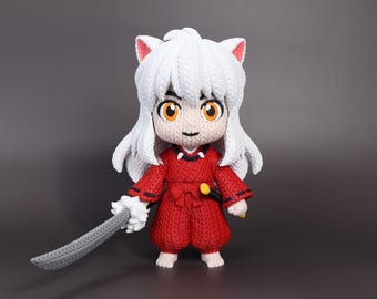 Inuyasha figure 15 cm knitted style 3d printing