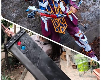 Cosplay custom personalized - Prop Cosplay game anime character - Accessories gaming - Weapon and accessories a Cosplay