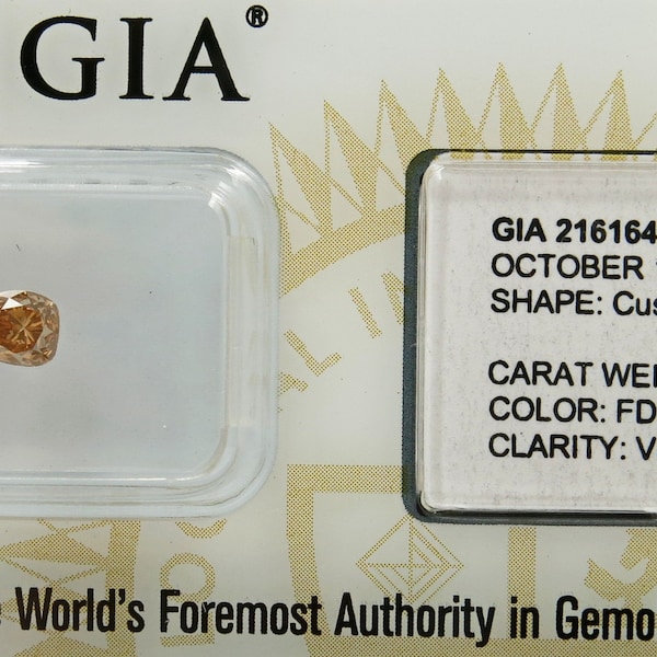 0.51ct Natural Fancy diamante marrón amarillento oscuro IGI Certificado VS2