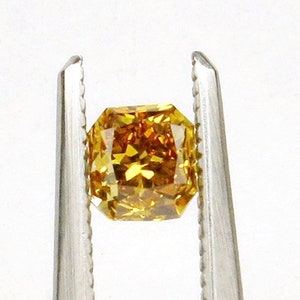 0.51ct Natural Fancy Deep brownish orangy Yellow GIA certified  SI + Video