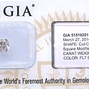 1.03 ct Natural Diamond Radiant  Fancy light Grey GIA certified