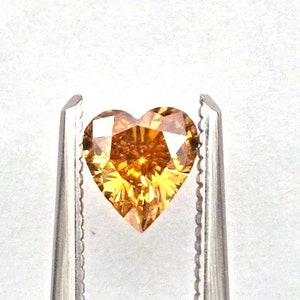 0.58ct Natural Fancy Deep Brown Yellow GIA certified  SI + Video
