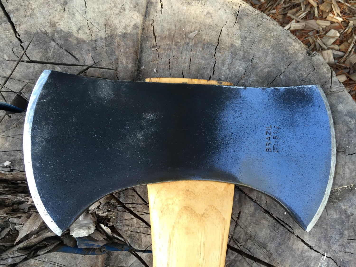 Vintage Brazil Double Bit Axe Restored