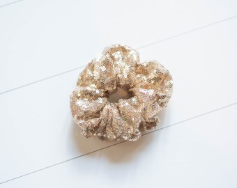 Gold Sequin Scrunchie