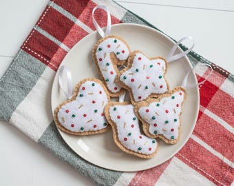 Christmas Cookie Felt Ornaments