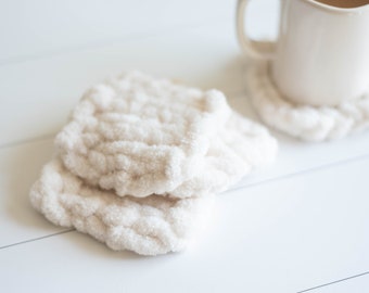 Chunky Knit Coasters