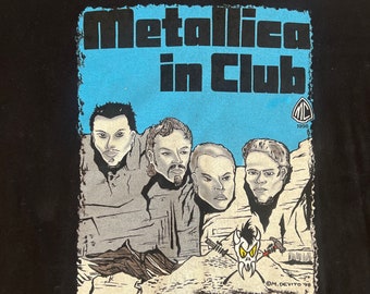 Vintage 90's METALLICA Pushead Rebel Skull Yin Yang T-shirt Double