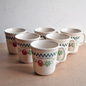 Satz von 6 Corning "Frische Farm" Tassen / Tassen / Made in USA Dinner Ware Bild 1