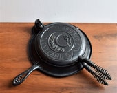 Crescent 8 Waffle Iron Set with Stand Cast Iron Cookware Stove Top and Fire Pit Cookware Cleveland Fanner Mfg. Co.