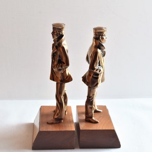 Set of 2 Brass Bookends/Brass Ornamentals/Vintage Brass Household Office Accessories