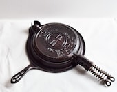 Griswald 8 Waffle Iron Set with Stand Cast Iron Cookware Stove Top and Fire Pit Cookware