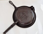 Griswald 8 Waffle Iron Set with Stand Cast Iron Cookware Stove Top and Fire Pit Cookware