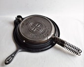 Griswald 9 Waffle Iron Set with Stand Cast Iron Cookware Stove Top and Fire Pit Cookware