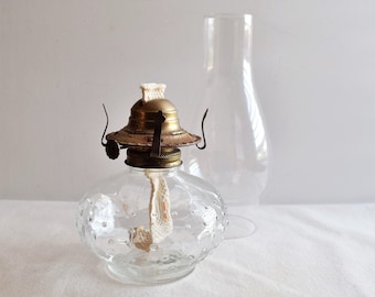 Oil Lamp/ Glass Hurricane Oil Lamp/ Home Decor/ Lighting Source For Patio