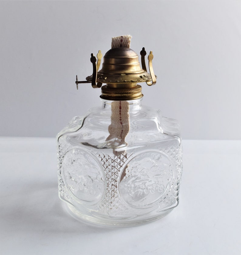 Clear Glass Oil Lamp by Lamplight Farms Horse and Buggy Etsy