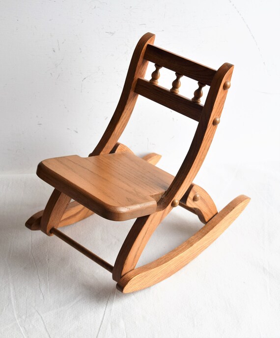 wooden doll rocking chair