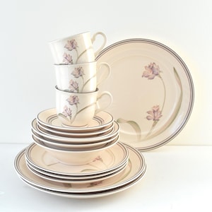 Vintage Noritake Keltcraft Dinnerware Set: Floral Dishes, 15-Piece