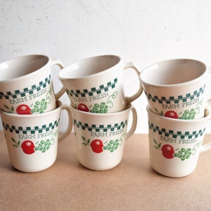 Satz von 6 Corning "Frische Farm" Tassen / Tassen / Made in USA Dinner Ware Bild 3