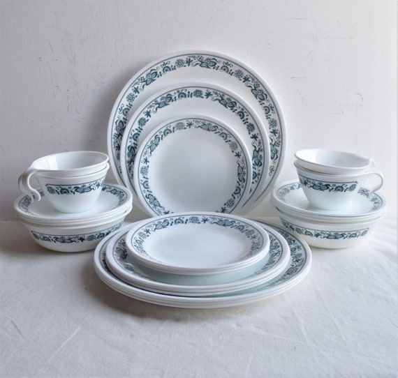 Gratis Verzending Set Van 24 Stuk Corelle Old Town Etsy