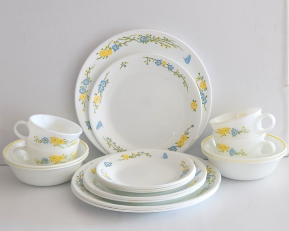 Juego de vajilla Corelle Flirtation de 20 piezas de Corning Table 4 Place Settings Flirtation Corelle descontinuado de Corning Etsy Espana