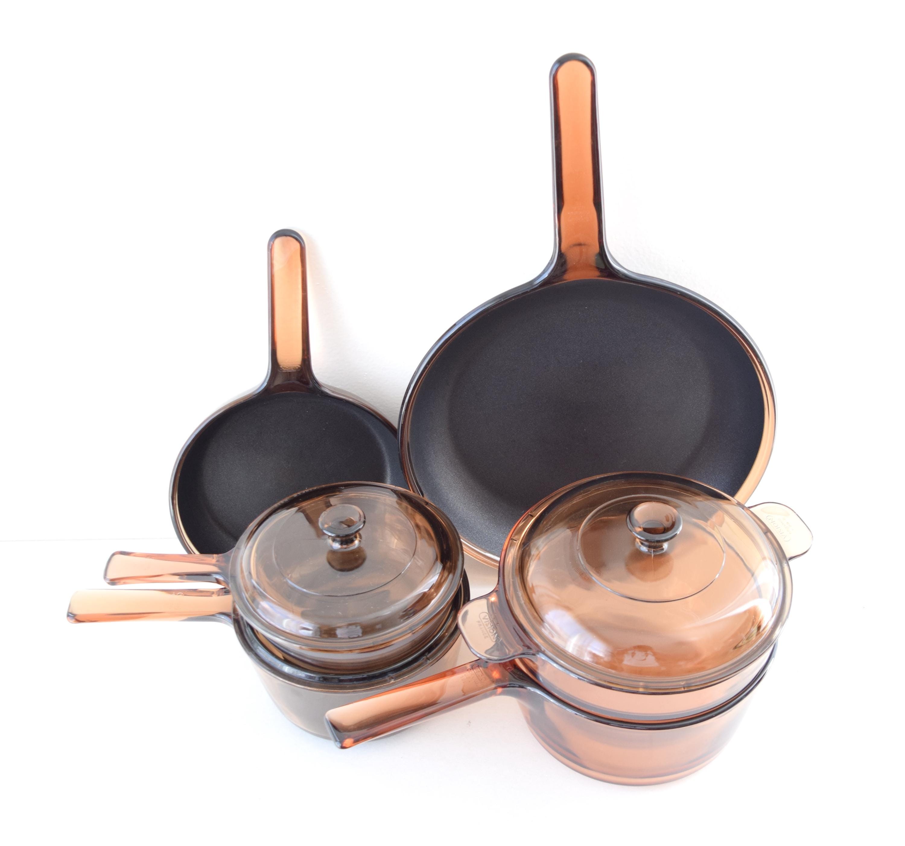 Vision Cookware Website Vintage Vision Corning Smoked Glass Cookware Set - 9 Pieces - Etsy