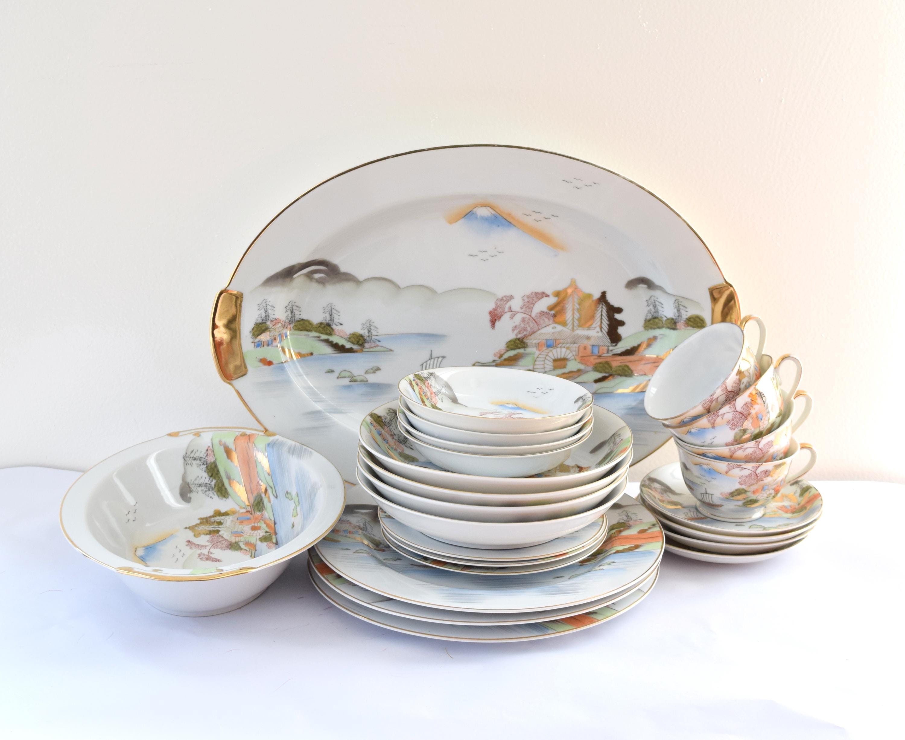 Mt Fuji Dinnerware - Etsy