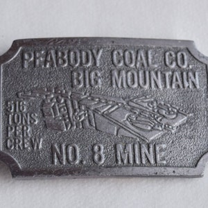 Vintage Peabody Hawthorn Mine Belt Buckle 1989 Limited Edition Mining Peabody Belt Buckle - Etsy main image 2