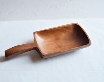 Vintage Wooden Ladle with Handle/Kitchen Accessories/Vintage Serving Utensils/ Made in the Philippine