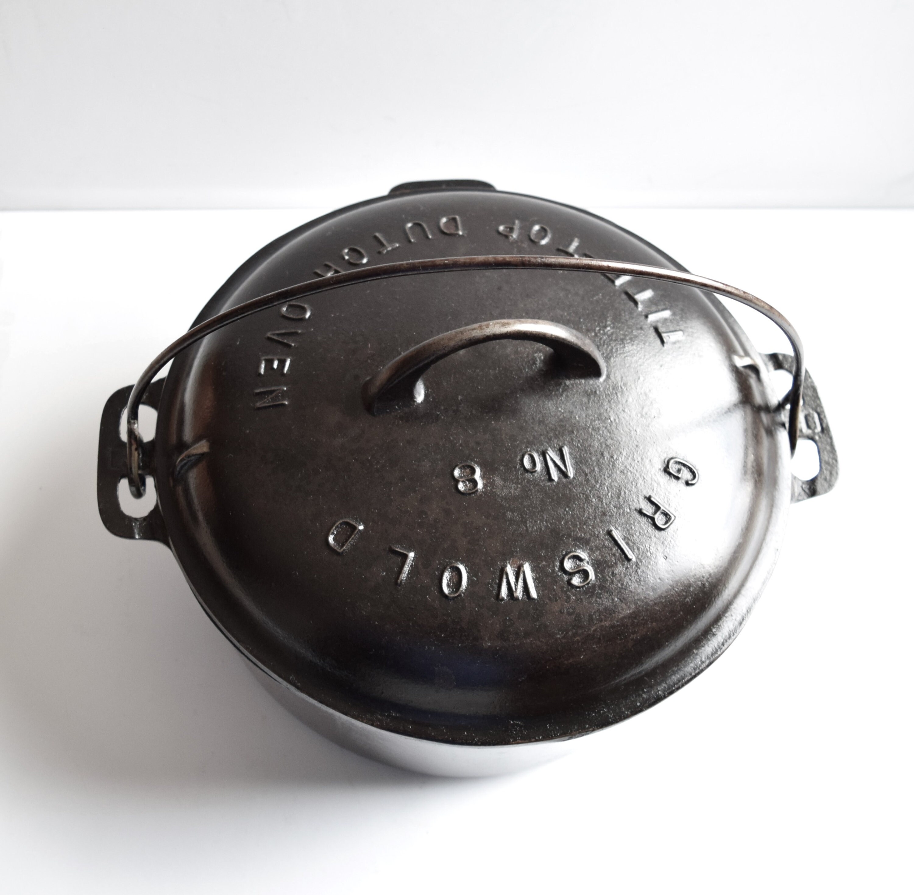 ファッション通販 安い Griswold No 8 Large Logo Lidded Dutch Oven Lid 25518 Pot 835 バーベキュー・調理用品